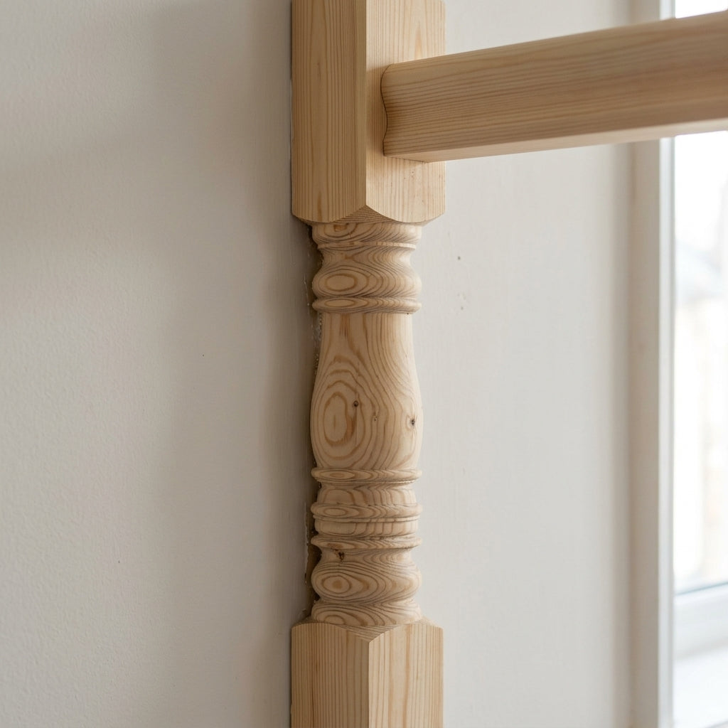 140mm x 1500mm Half Newel Post - Pine (view 2)