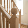90mm Octagonal Cap - Oak Finish - Slightly Rounded Edges