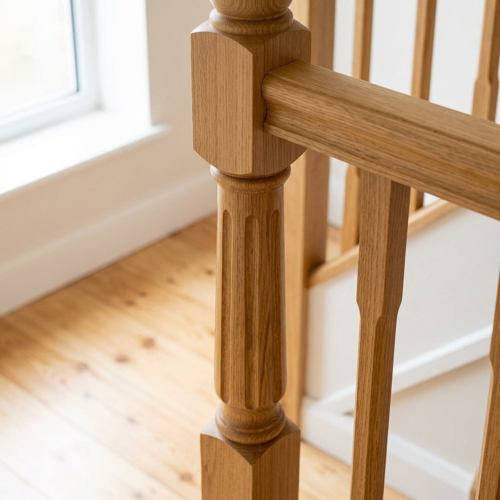 210mm Chamfered Newel Post Oak/Pine (view 2)
