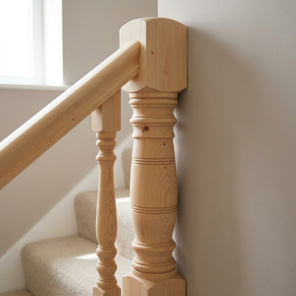 140mm x 1500mm Pine Gibside Half Stair Part (view 2)