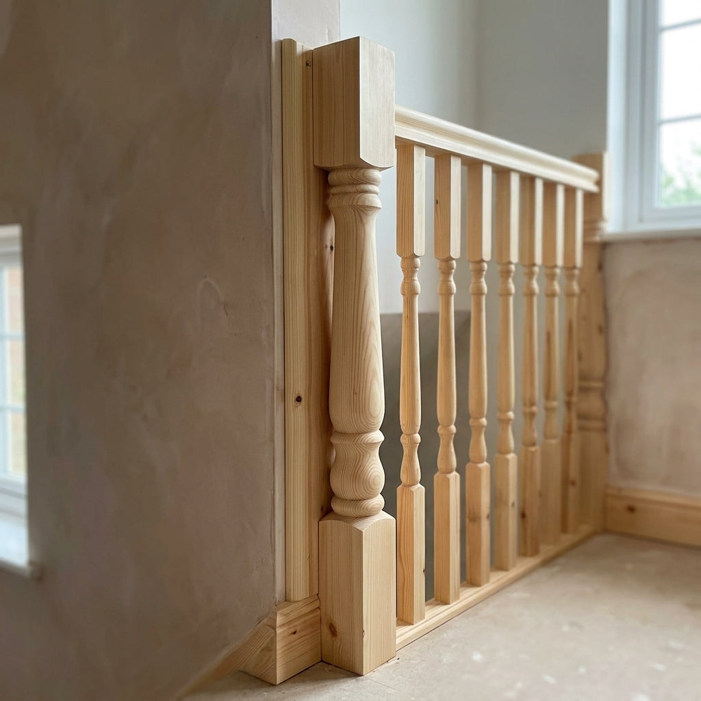 115mm x 1500mm Half Newel Post - Pine