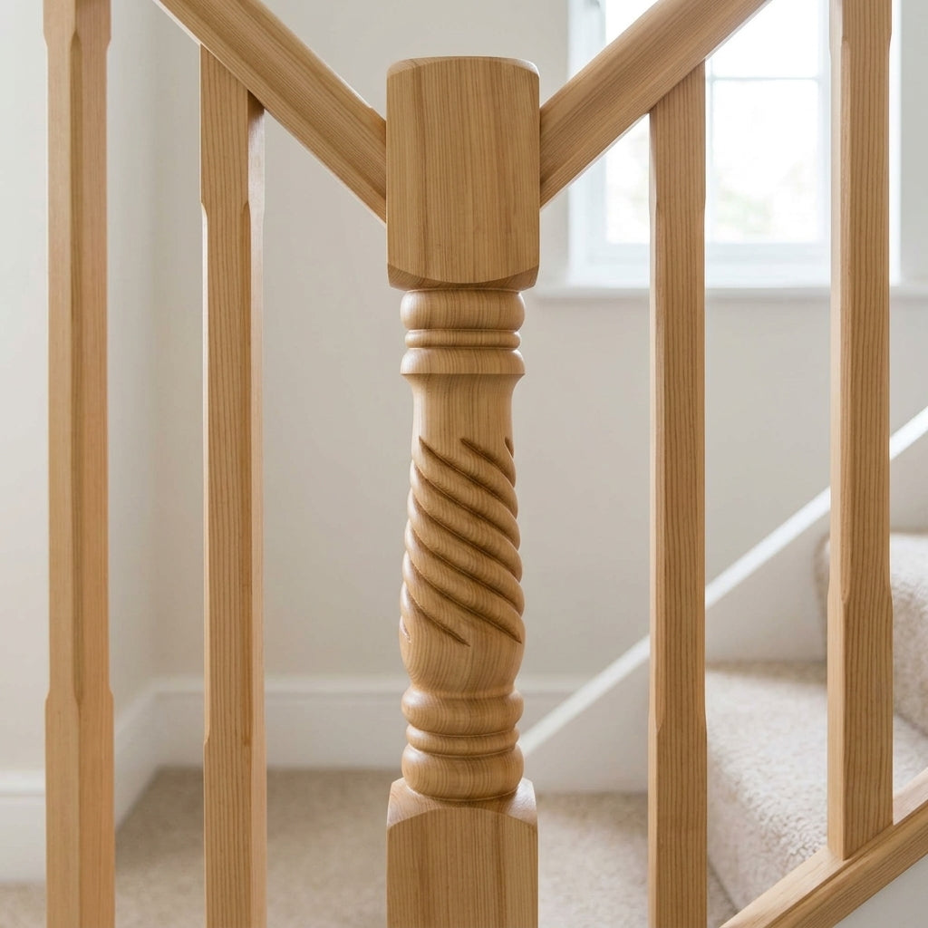 205mm Newel Post – Pine or Oak (view 2)
