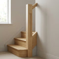 115mm x 1500mm Half Newel Post - Oak Finish