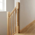 Half 210 Newel Post 90mm Reeded Pine or Oak