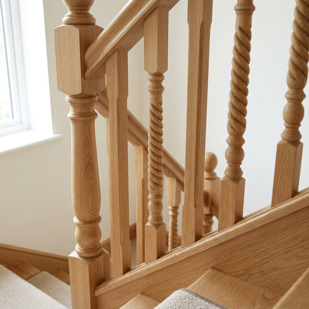 55mm x 900mm Oak Barley Twist Spindle