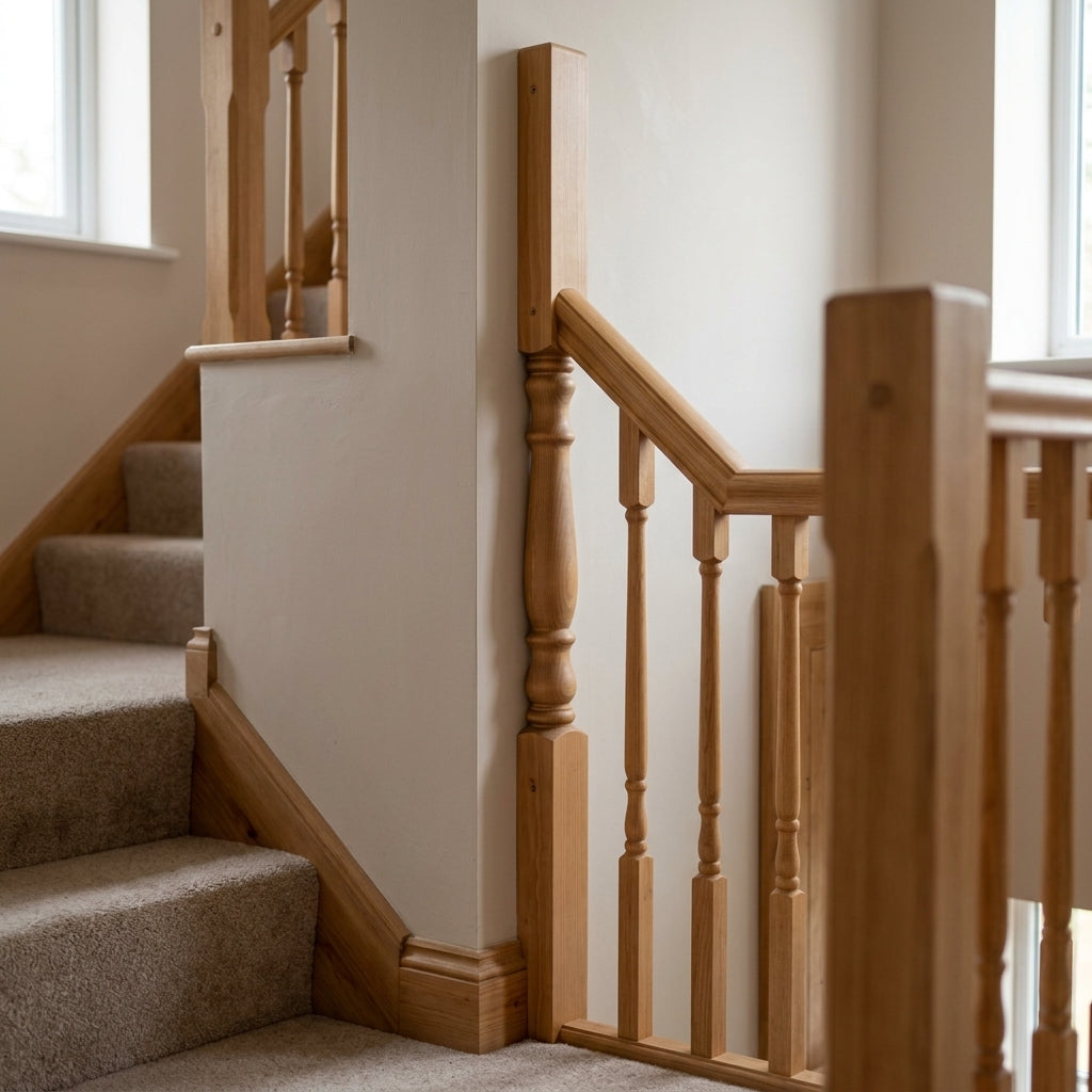 1500mm Half Newel Post Pine or Oak Traditional Design