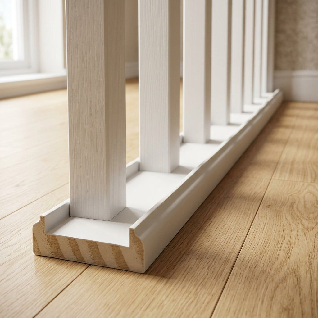 55 x 22mm Baserail White Primed with Infill (view 2)