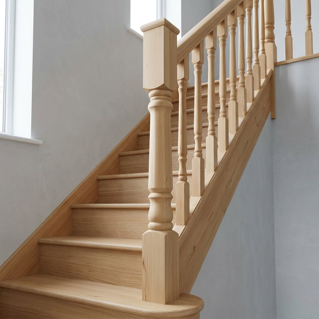 90mm Rowley Newel Post Octagonal Pine or Oak