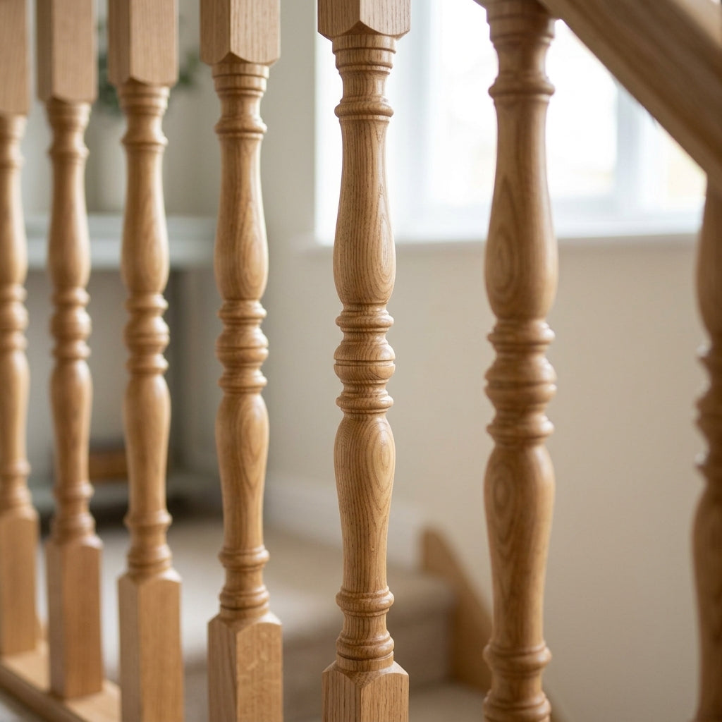 41mm-55mm Stair Spindle Pine or Oak Traditional Design (view 2)