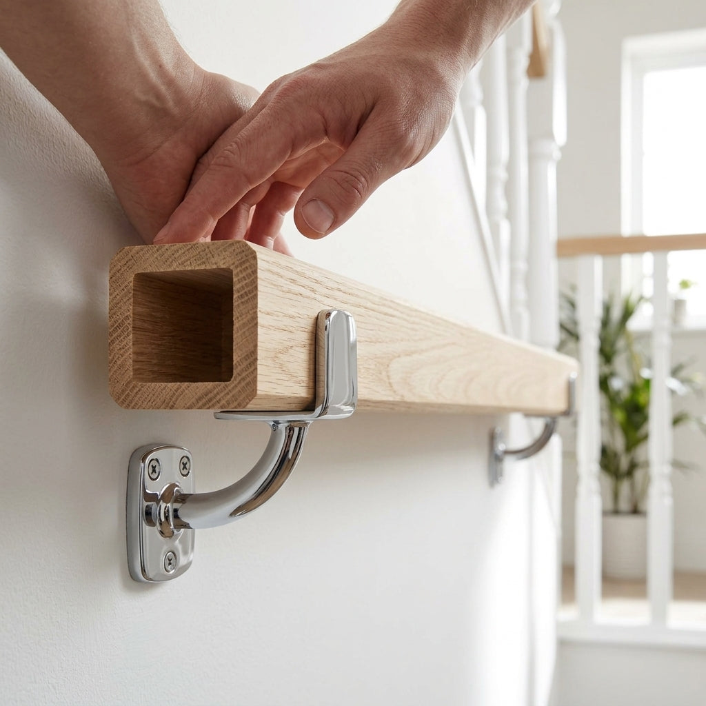 Square Handrail Kit 1.5m x 1.5m Unfinished Timber (view 2)