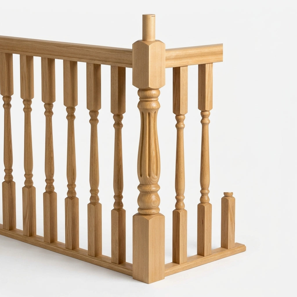 90mm Newel Post – Pine or Oak – 205 Peg