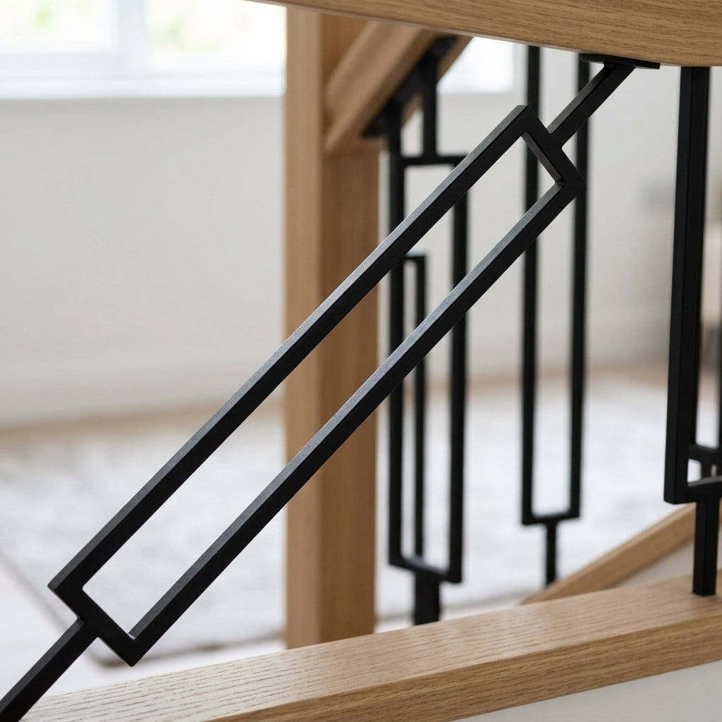 1118mm Black Metal Staircase Spindle 13mm Diameter (view 2)