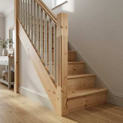 140mm x 1500mm Half Newel Pine with Knots