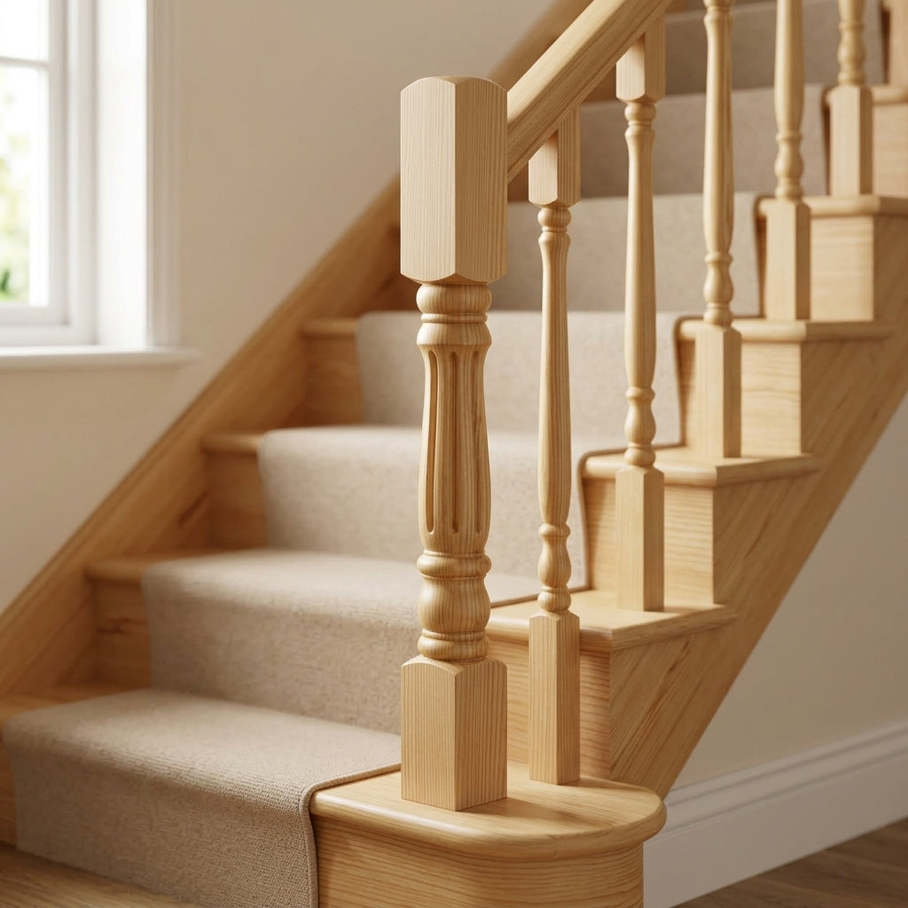 90mm Newel Post Pine 416 Peg