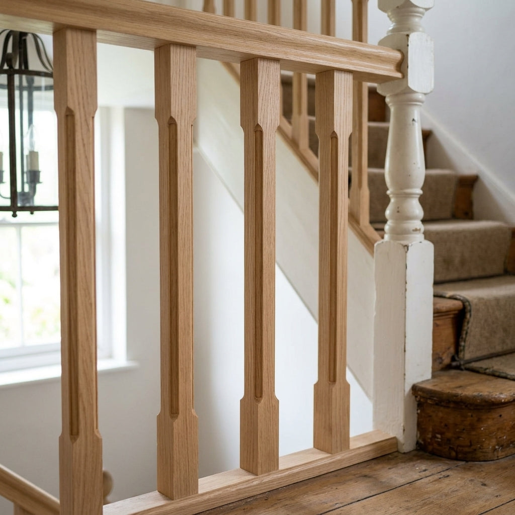 41-55mm Stop Chamfered Stair Spindle Pine/Oak