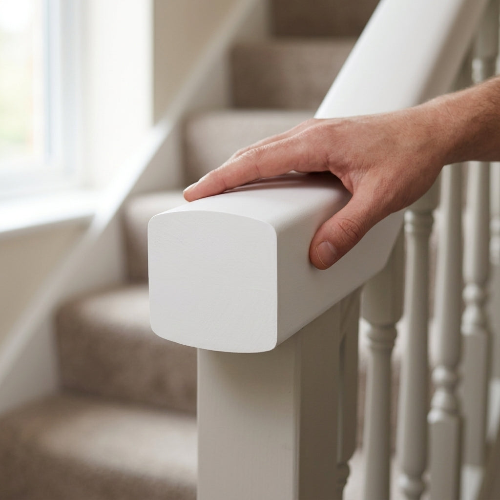 58 x 60mm Handrail White Primed Ungrooved (view 2)