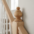 Half Malton Turned Newel Cap 32mm Dowel Unfinished