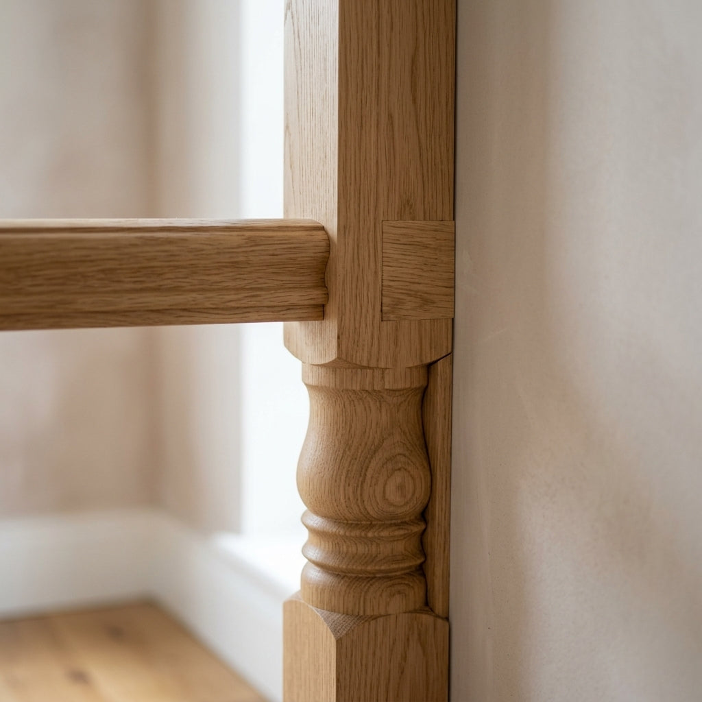 90mm Half Auckland Newel Post Oak (view 2)