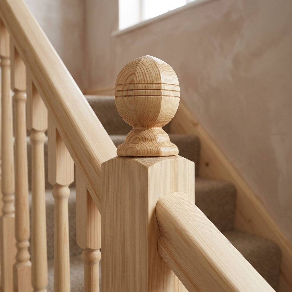 32mm Newel Cap Octagonal Unfinished